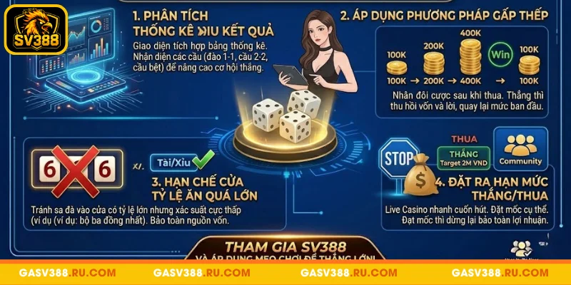 Bí quyết chơi Live Tài Xỉu SV388 trúng lớn