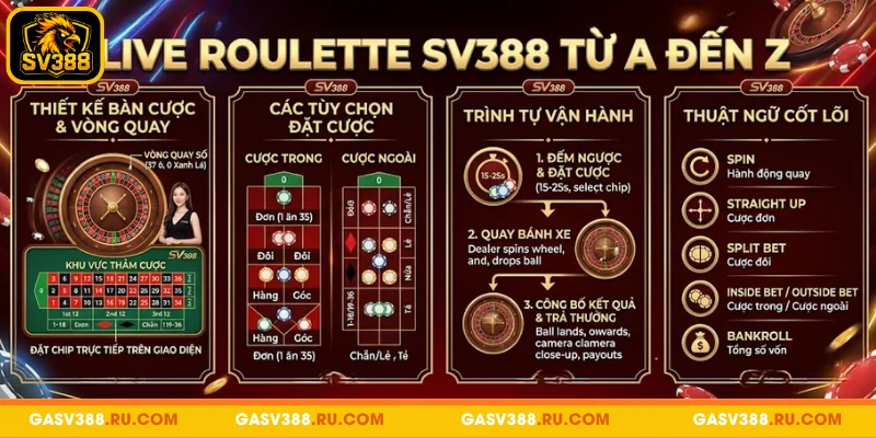 Hướng dẫn cách chơi Live Roulette SV388 từ A đến Z