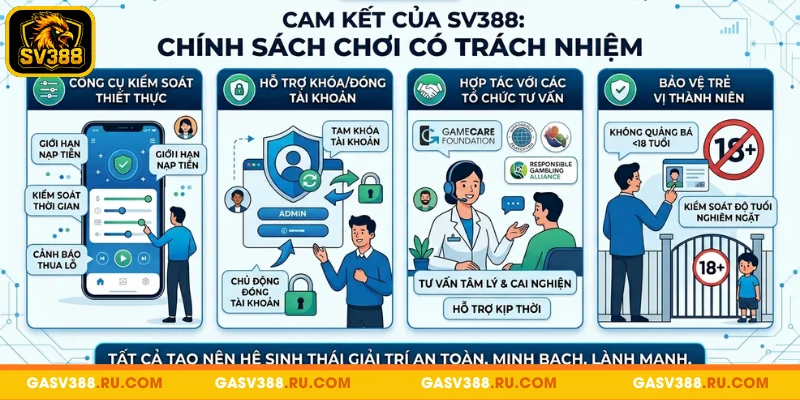 Những cam kết của SV388 khi chơi có trách nhiệm