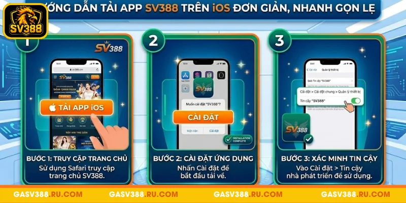 Tải app SV388 trên iOS đơn giản, nhanh gọn lẹ